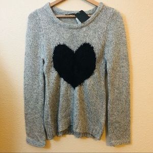 My counter collection fuzzy heart sweater